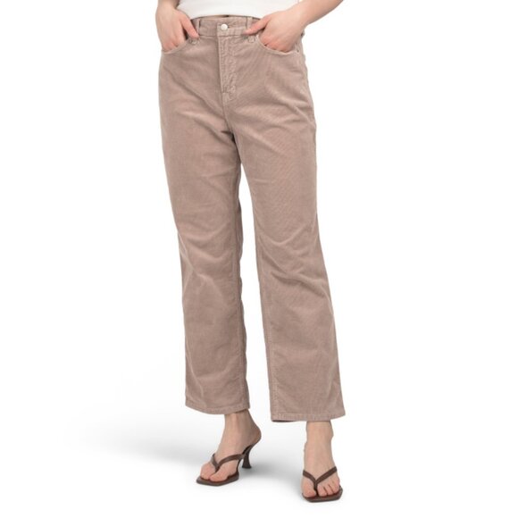 GOOD AMERICAN Flax Cord Good Curve Straight Fit Pants - Picture 1 of 2